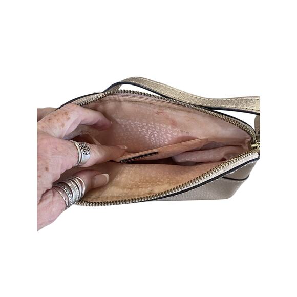 Women’s Kate Spade Champagne Small Crossbody Bag Purse Pre-Loved Condition - Picture 5 of 11